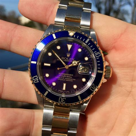 purple face Rolex watch